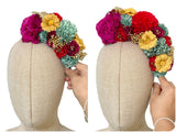 Conjunto Corona de Flores Flamenca para mama y hija- Hecha a Mano con Flores de Tela TK-26-co35