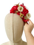 Corona de Flore Flamenca para nina Hecha a Mano con Flores de Tela TK-26-f14 - FELIZ SHOPPING 