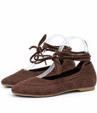 Bailarinas de crochet estilo bohemio con cordones N5810 n5830 - FELIZ SHOPPING 