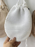 Bolso bombonera de croché calado-Bolso de mano y hombro para feria BO899 - FELIZ SHOPPING 