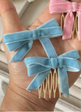 Broche Peine para el Cabello con Lazo de Terciopelo (Varios Colores) Tk-26-bro399