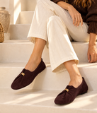 Bailarinas Mujer Elegantes con Adorno Dorado, Zapatos Planos Cómodos, Ligeros y Flexibles 6602b