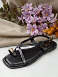 Sandalias Mujer Planas Tipo Dedo con Tiras Finas MY30