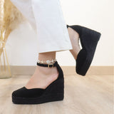 Esparto de Cuña para Mujer con Correa al Tobillo 6002