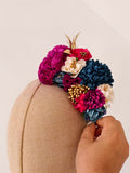 CORONA DE FLAMENCAS PARA NINA LARGA 18CM ANCHO 8CM FLO1399