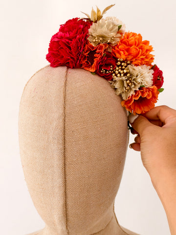 CORONA DE FLAMENCAS PARA NINA LARGA 18CM ANCHO 8CM FLO1399