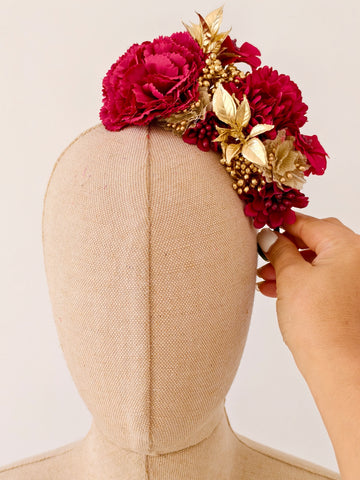 CORONA DE FLAMENCAS PARA NINA LARGA 18CM ANCHO 8CM FLO1399