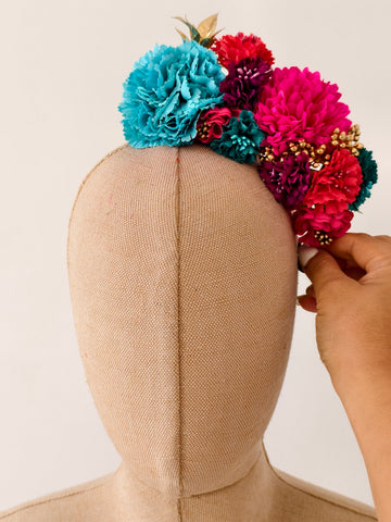 CORONA DE FLAMENCAS PARA NINA LARGA 18CM ANCHO 8CM FLO1399