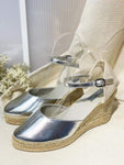 ZAPATOS ESPARTO 9 PLATA 787-5-PL - FELIZ SHOPPING 